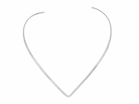 Sterling Silver V Shaped Torc