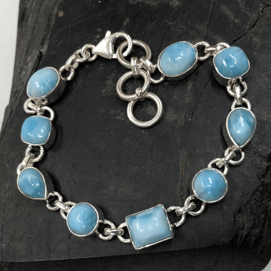 Larimar and Sterling Silver Bracelet