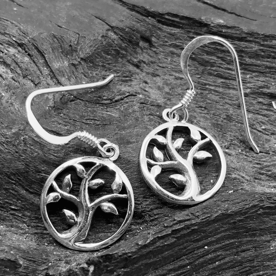 Tree of Life Silver Earrings