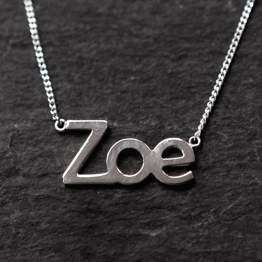 Name Necklaces Made to Order in Recycled Silver