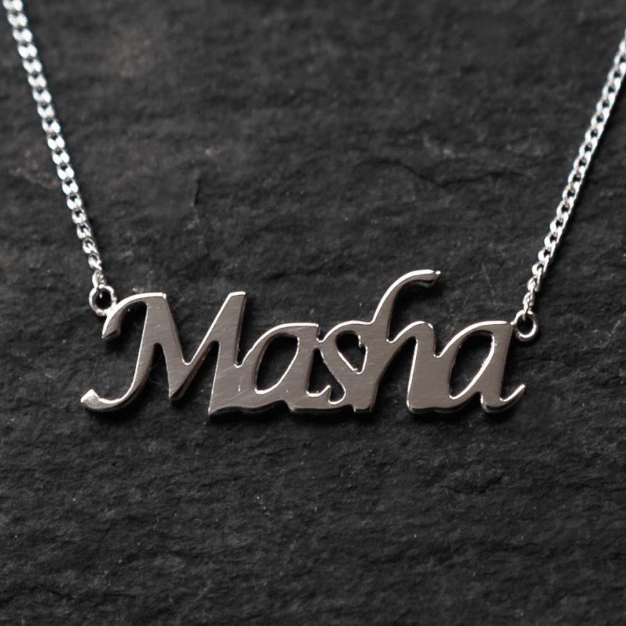 Name Necklaces Made to Order in Recycled Silver