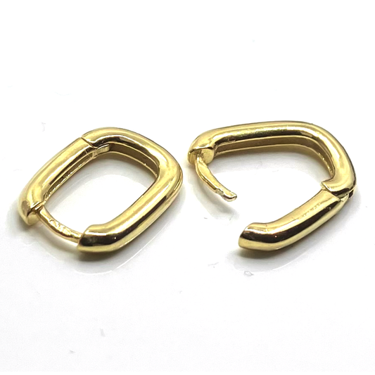 Gold Plated Sterling Silver Hoop Earrings