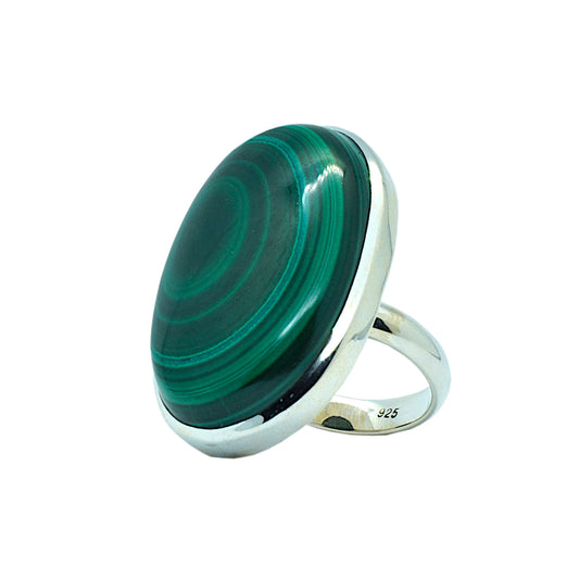 Malachite and Sterling Silver Ring