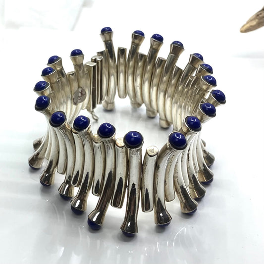 Lapis and Sterling Silver Bracelet