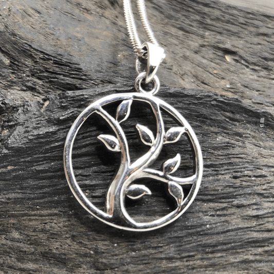 Tree of Life Silver Pendant and Silver Chain