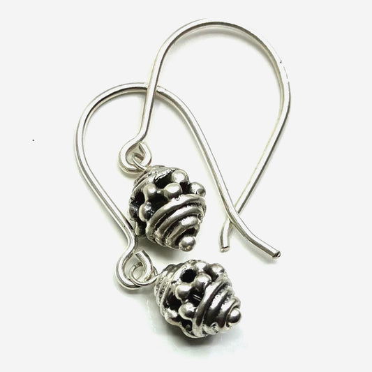 Sterling Silver Earrings Beehive
