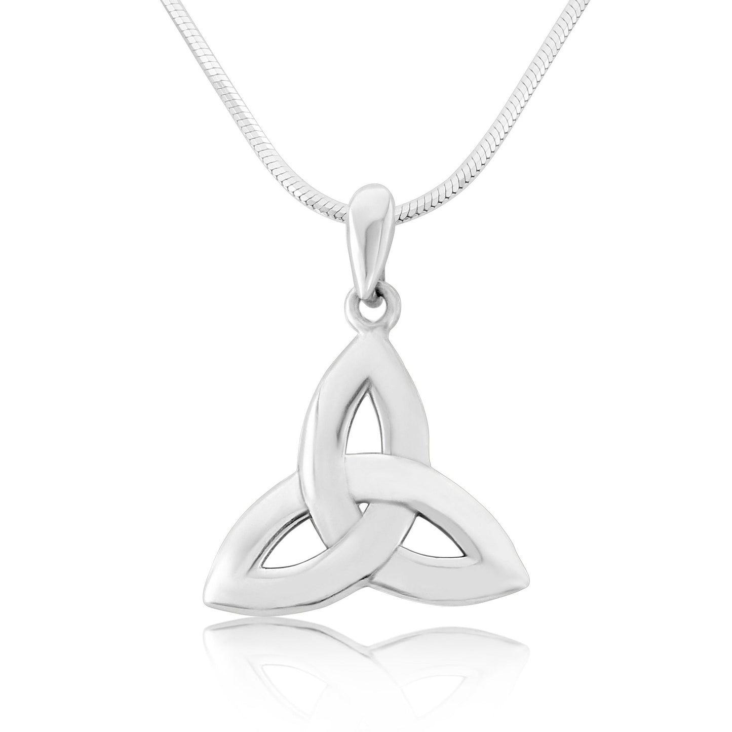 Celtic Trinity Knot Sterling Silver Pendant and Silver Chain