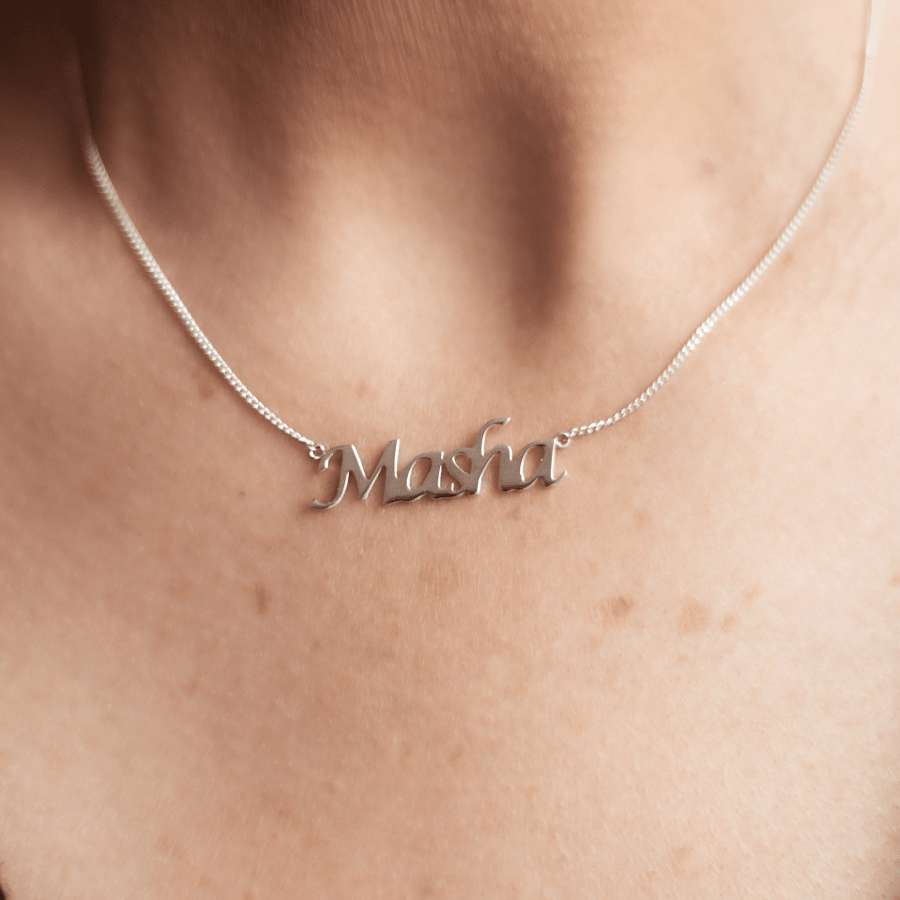 Name Necklaces Made to Order in Recycled Silver