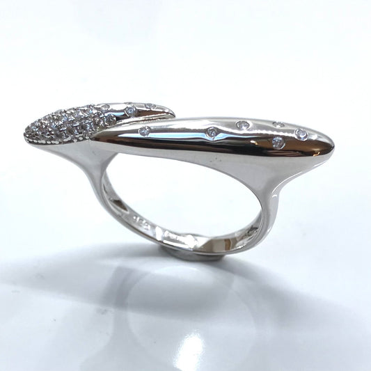 Sterling Silver Ring CZ Double