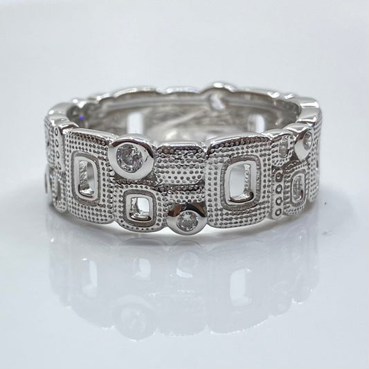 Sterling Silver Ring 8 CZ