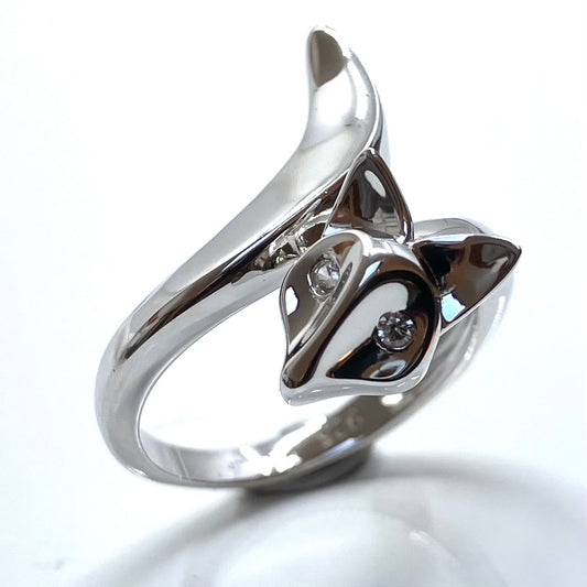 Sterling Silver Ring CZ Fox