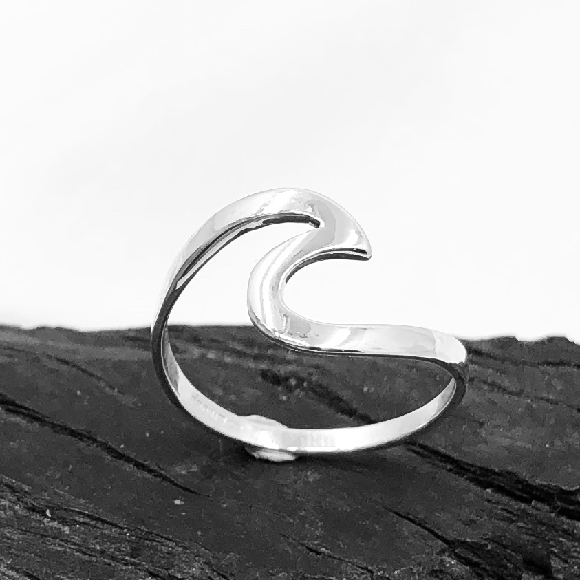 Sterling silver wave deals ring