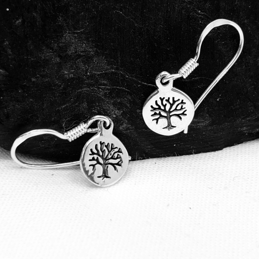 Tree of Life Little Earrings in Sterling Silver
