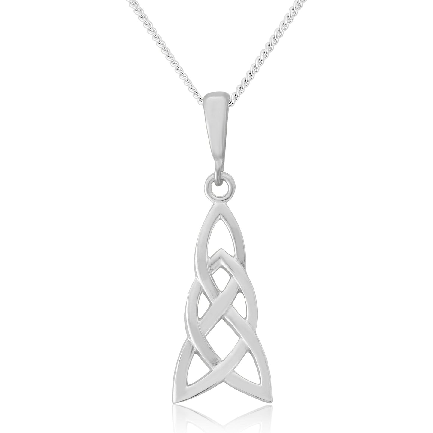 Celtic Knot Silver Pendant and Silver Chain