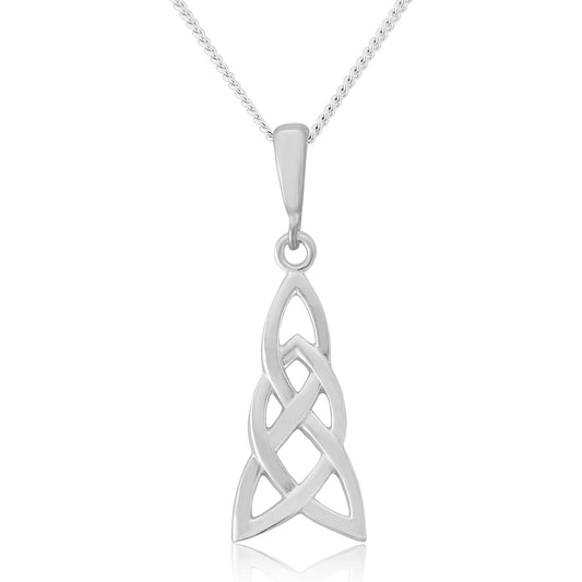Celtic Knot Silver Pendant and Silver Chain