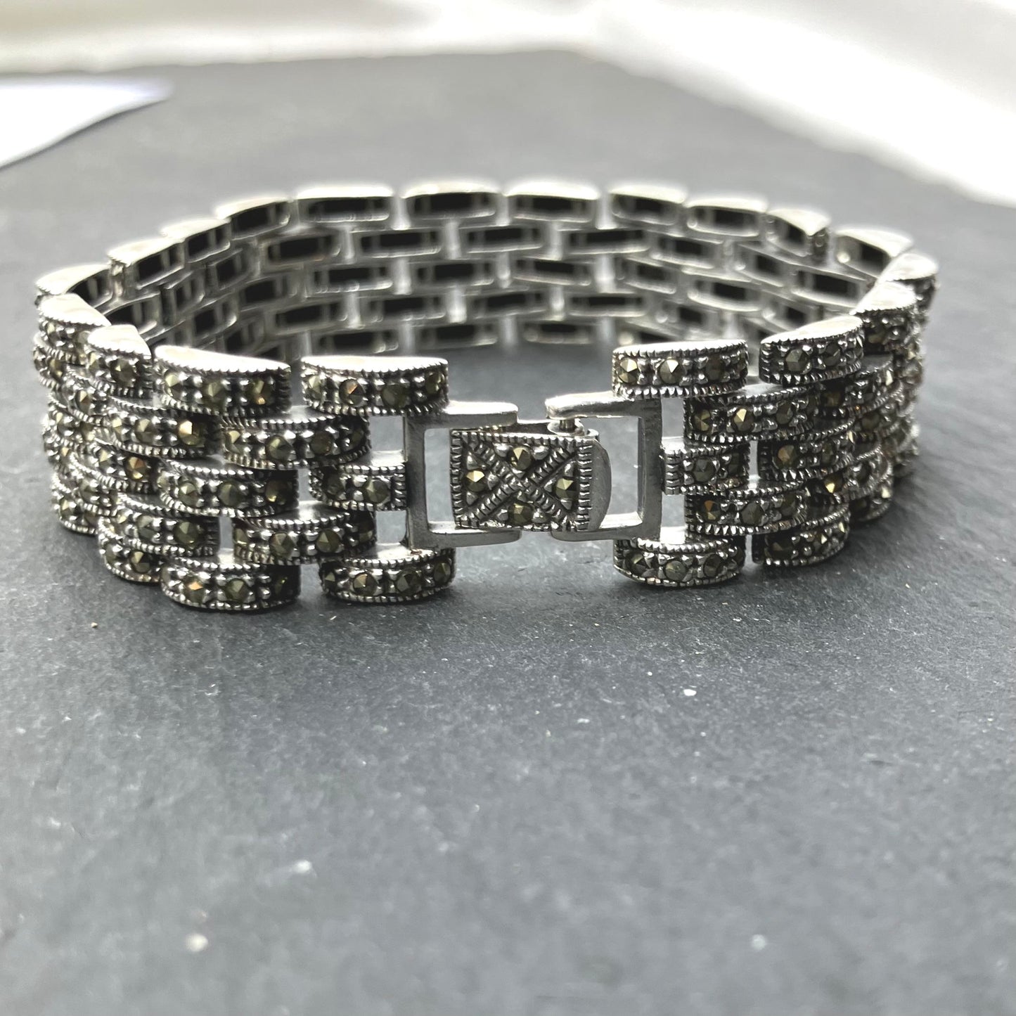 Marcasite and Sterling Silver Bracelet gate 5