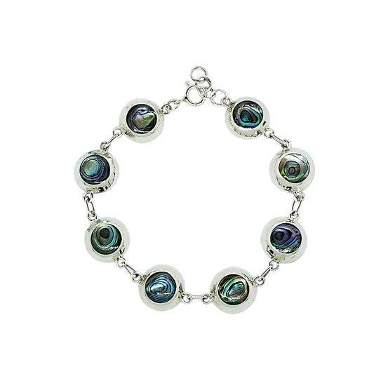 Abalone Shell Sterling Silver Bracelet