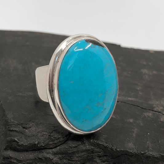 Turquoise Sterling Silver Oval Ring