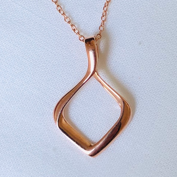 Rose gold plated on sale sterling silver necklace