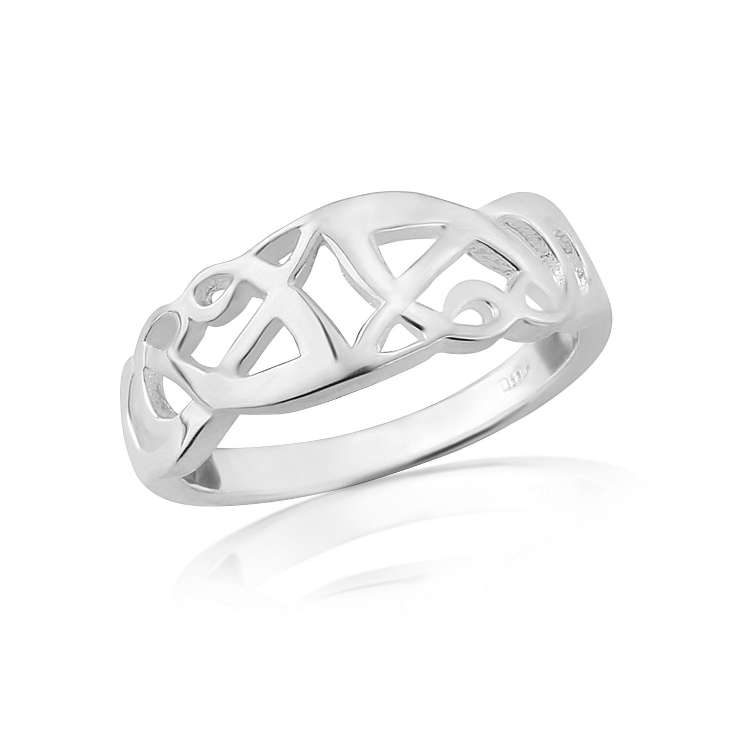 Children of Lir Sterling Silver Celtic Ring