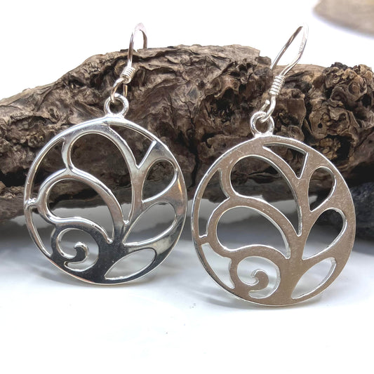 Sterling Silver Earrings Floral