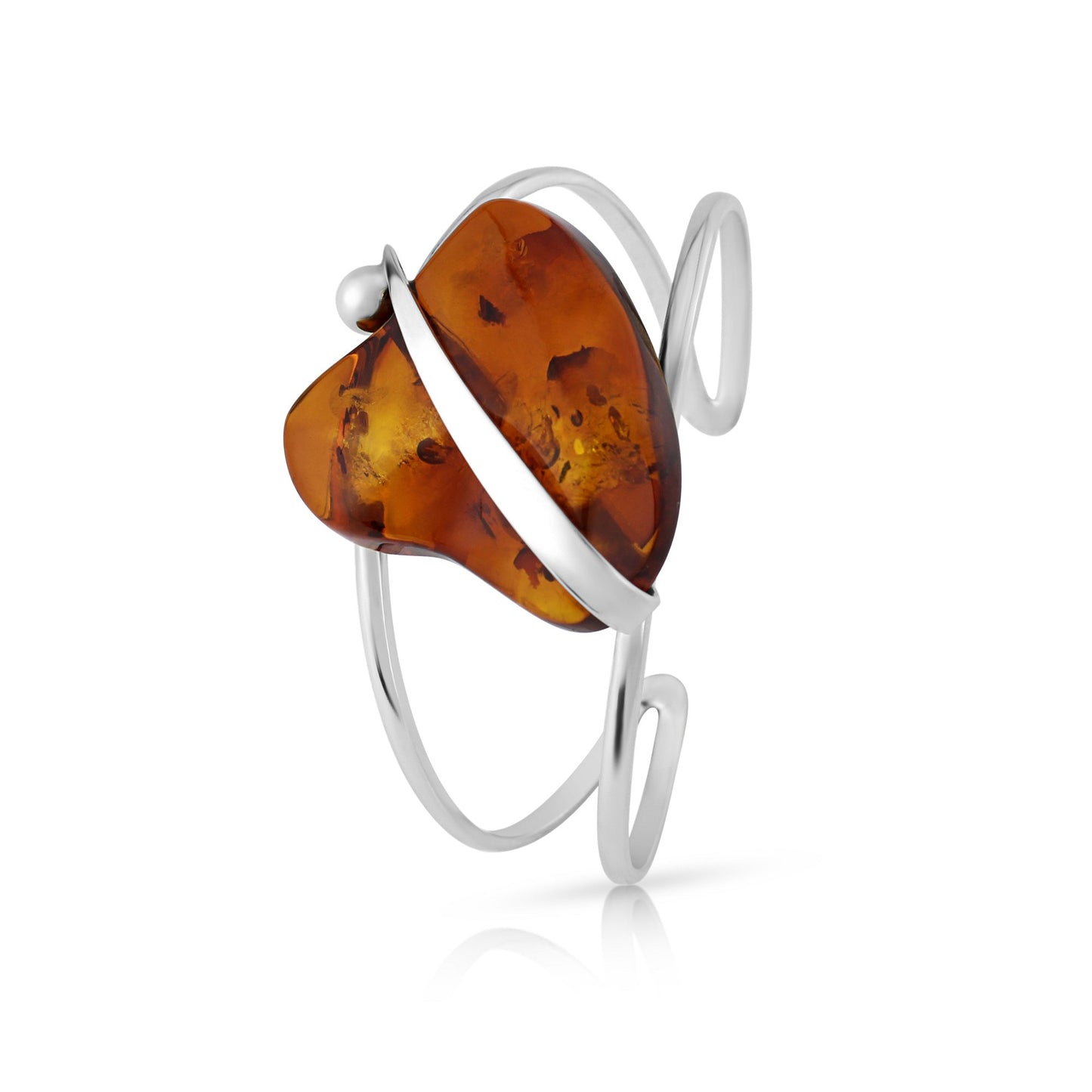 Amber Sterling Silver Bangle