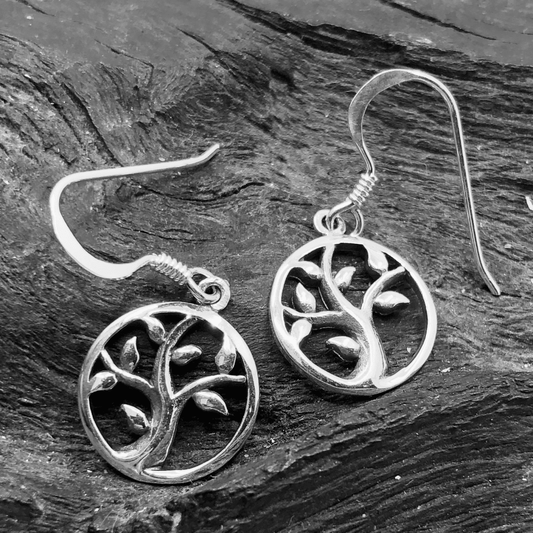 Tree of Life Silver Earrings
