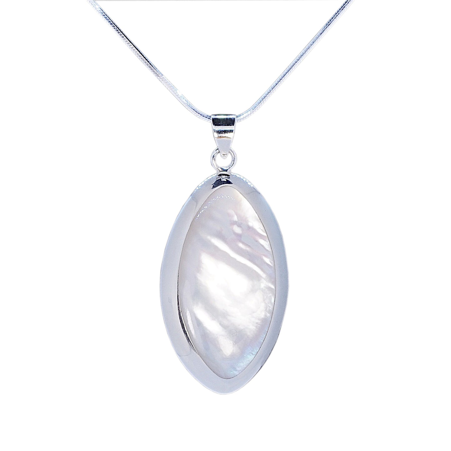 Mother of Pearl Shell Pendant and Chain