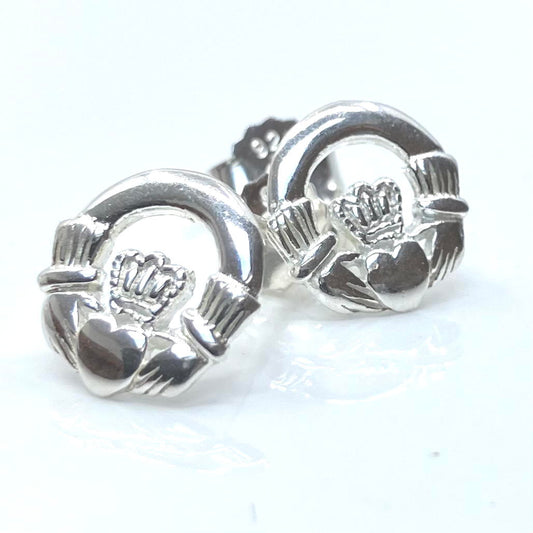 Claddagh Sterling Silver Studs