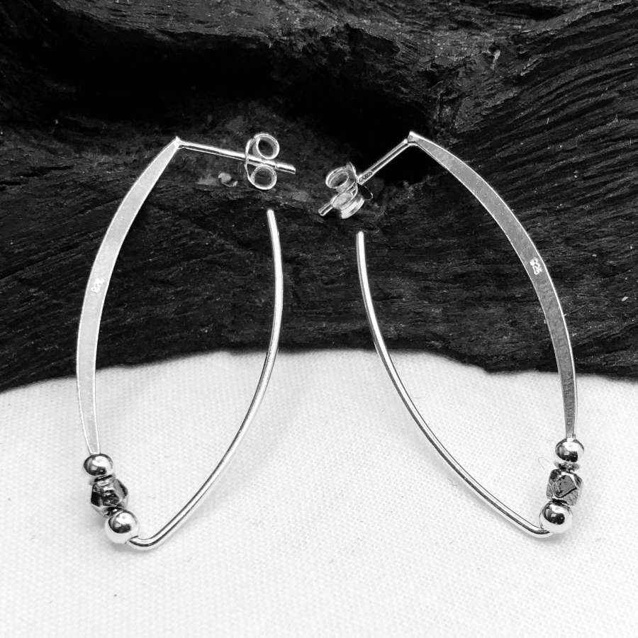Sterling Silver Post Earring with Beads