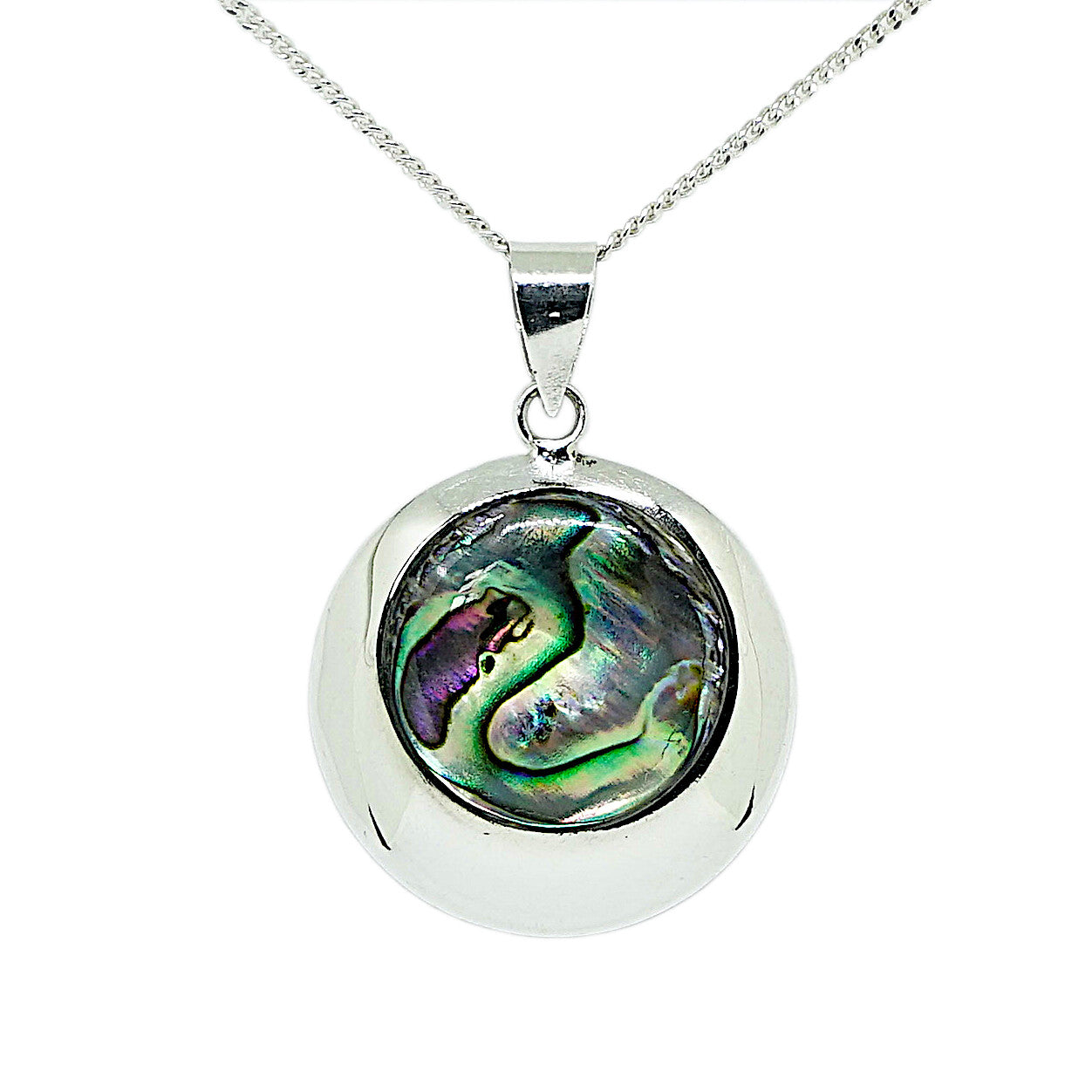 Abalone Sterling Silver Pendant and Chain