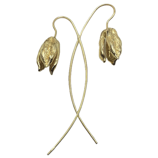 Gold Plated Sterling Silver Earrings Tulip