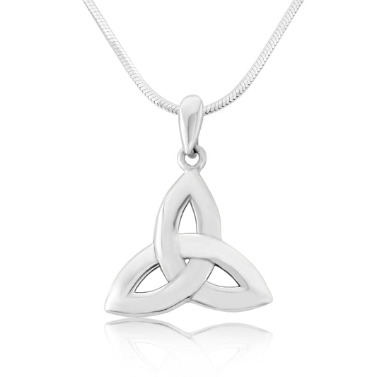 Celtic Trinity Knot Sterling Silver Pendant and Silver Chain