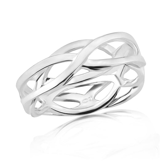 Celtic Open Knot Sterling Silver Ring