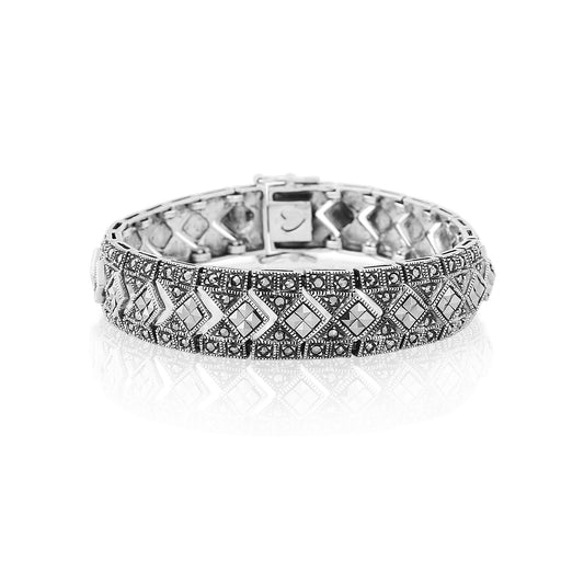 Marcasite and Sterling Silver Significant Bracelet