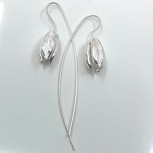 Sterling Silver Earrings Tulips
