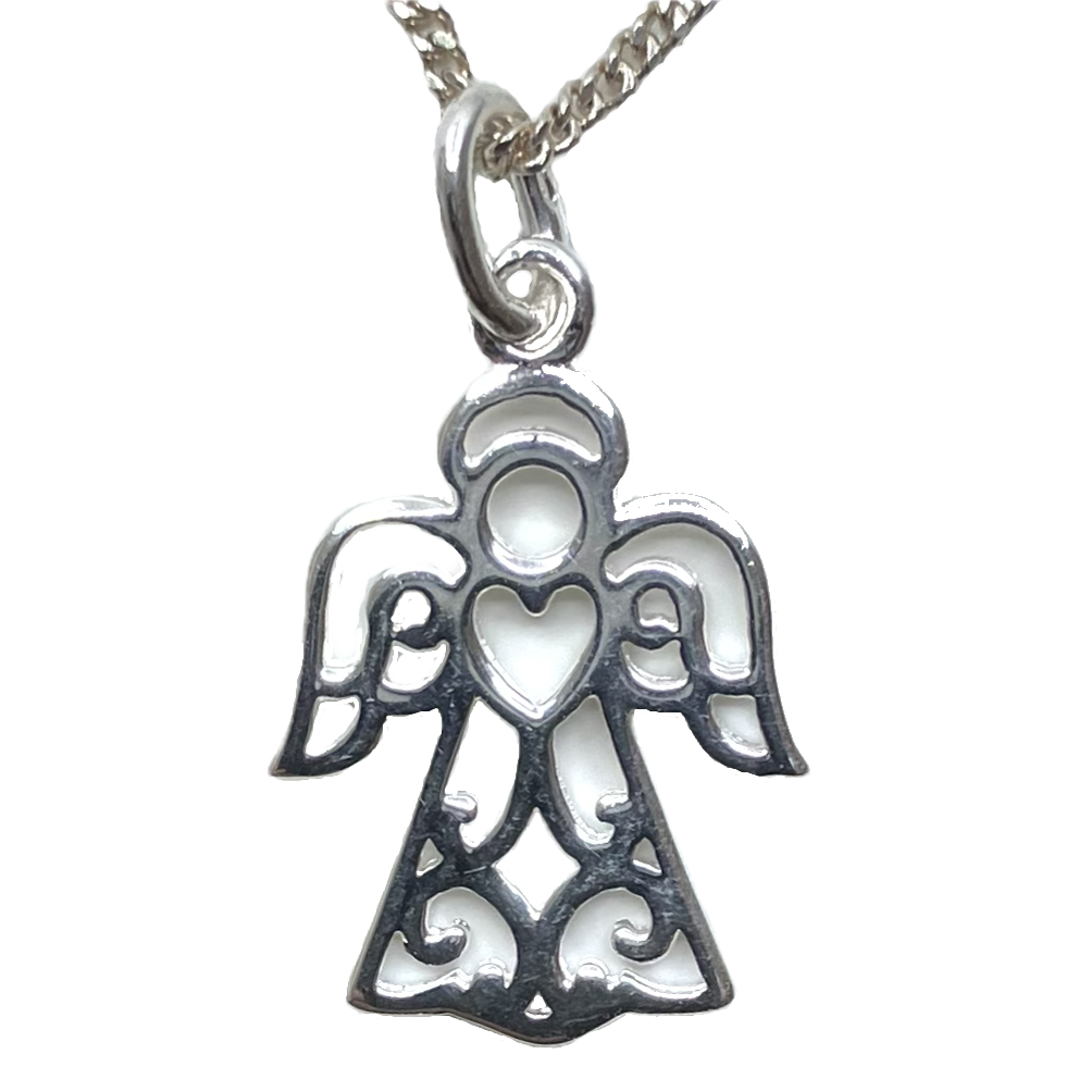 Sterling Silver Pendant Angel on Silver Chain
